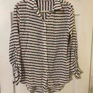 Button up heart blouse